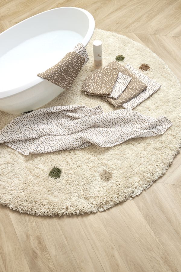 Lange tacheté dominante beige 70x70cm