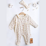 Pyjama et bandana bébé fleuri 3-6 mois Ciccimbaby