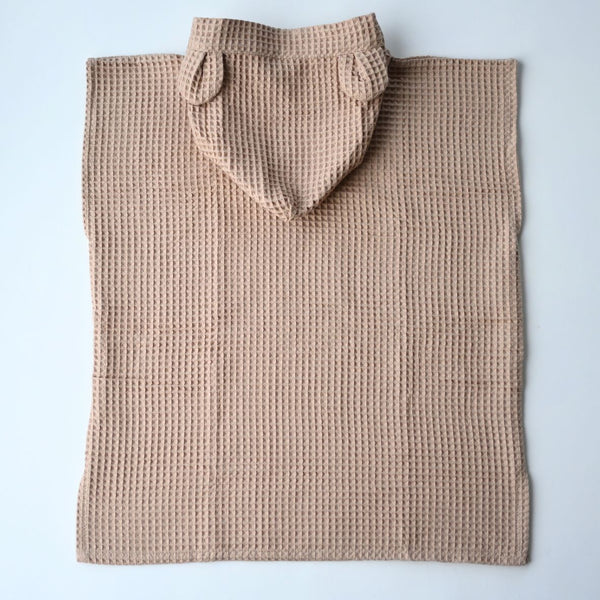 Poncho de bain taupe