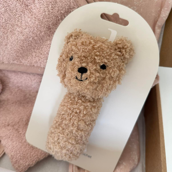 Coffret Cadeau de Naissance Fille â Douceur & Tendresse en Rose Petit coeur salĂ©