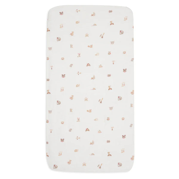 Drap-housse Jersey 60x120cm – Animal Friends 🐻🦊🐘