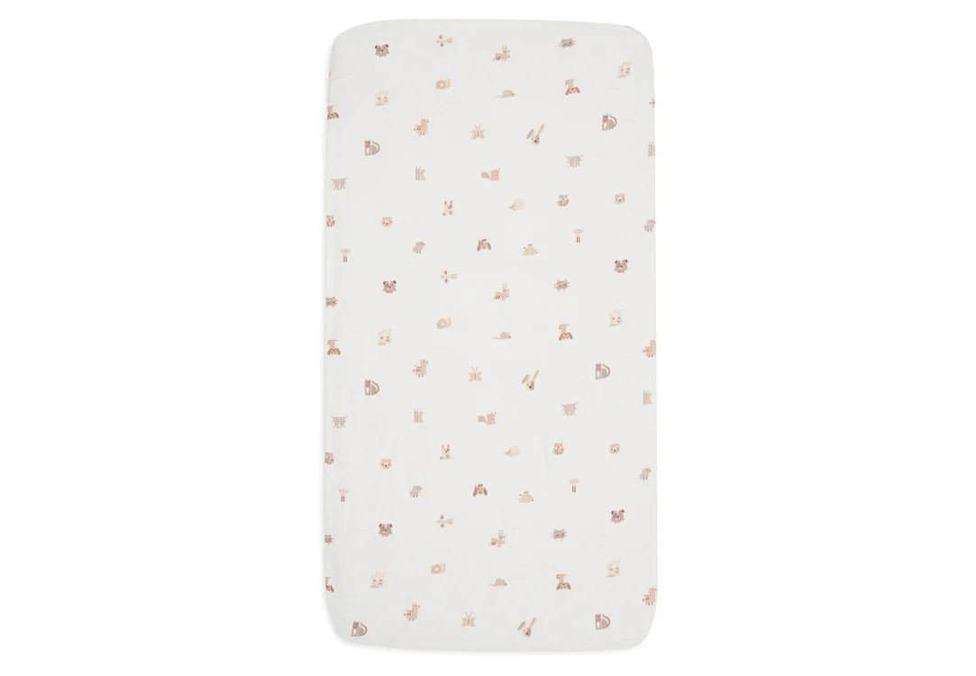 Drap-housse Jersey 60x120cm – Animal Friends 🐻🦊🐘