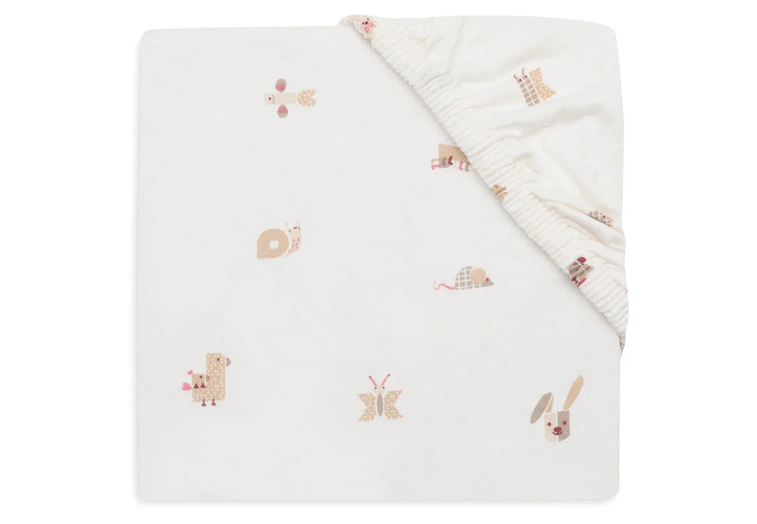 Drap-housse Jersey 60x120cm – Animal Friends 🐻🦊🐘