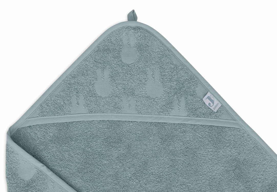 Cape de bain Éponge 75x75cm Miffy Jaquard - Sea Green - Petit coeur salé