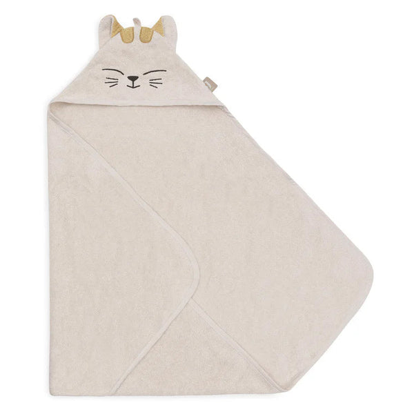 Cape de bain bébé éponge 75x75cm – Charlie avec capuche et petites oreilles JOLLEIN