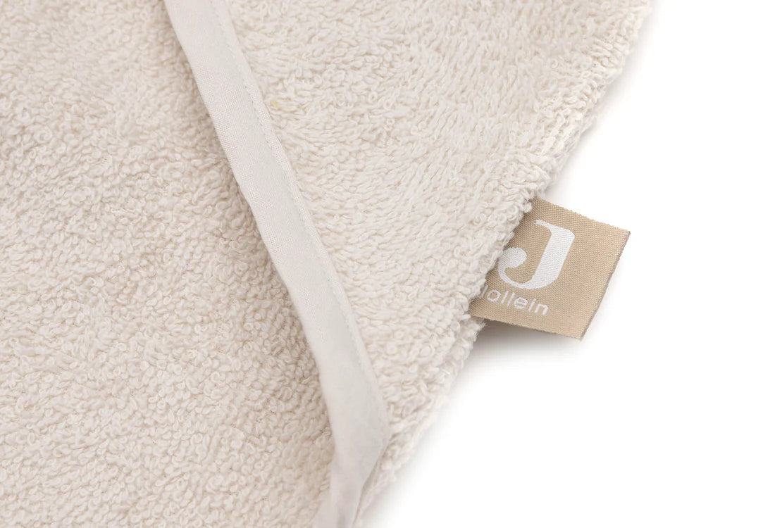 Cape de bain bébé éponge 75x75cm – Charlie avec capuche et petites oreilles JOLLEIN