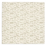 LOT DE 3 Langes Gaze de Coton Small 70x70cm Animals - Olive Green - 3 Unités - Petit coeur salé