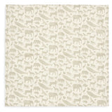 LOT DE 3 Langes Gaze de Coton Small 70x70cm Animals - Olive Green - 3 Unités - Petit coeur salé