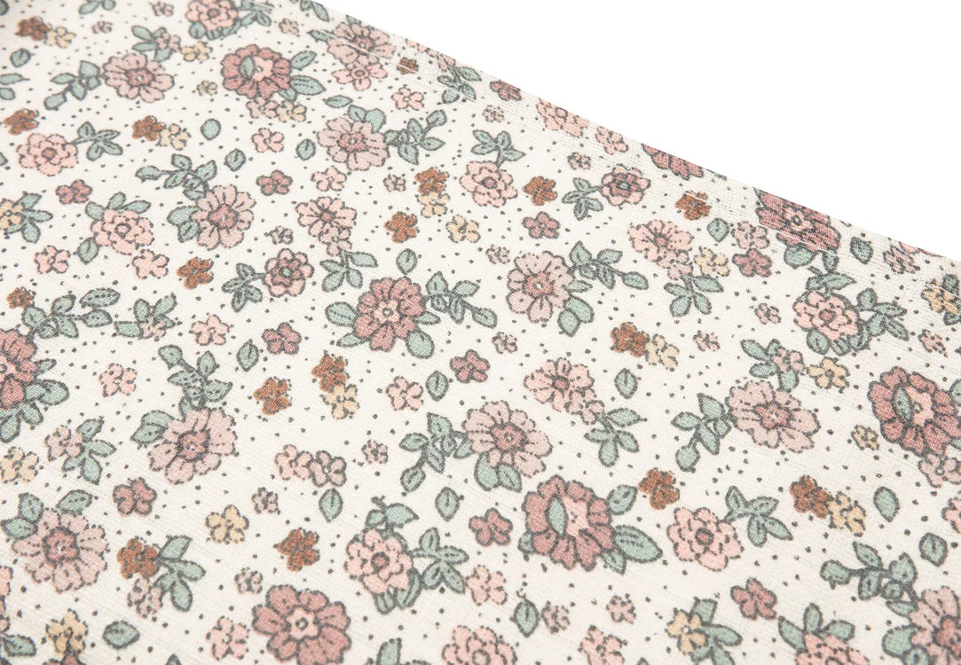 LANGE gaze de Coton RETRO FLOWER 70 X 70 CM JOLLEIN