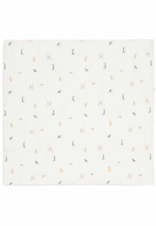 LOT DE 3 Langes Gaze de Coton Small 70x70cm - Jungle Jambo - Petit coeur salé