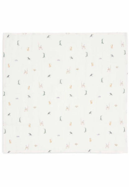 LOT DE 3 Langes Gaze de Coton Small 70x70cm - Jungle Jambo - Petit coeur salé