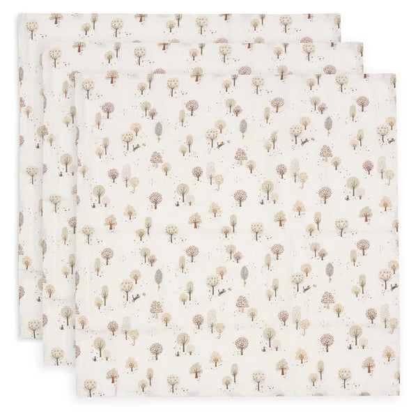 Lange Gaze de Coton Small 70x70cm - Tiny Park - 3 Unités