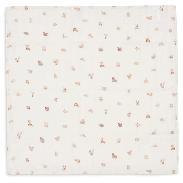 Lange Gaze de Coton Small 70x70cm - Animal Friends - 3 Unités