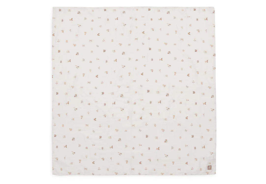 Lange Gaze de Coton Large 115x115cm - Animal Friends - 2 Unités