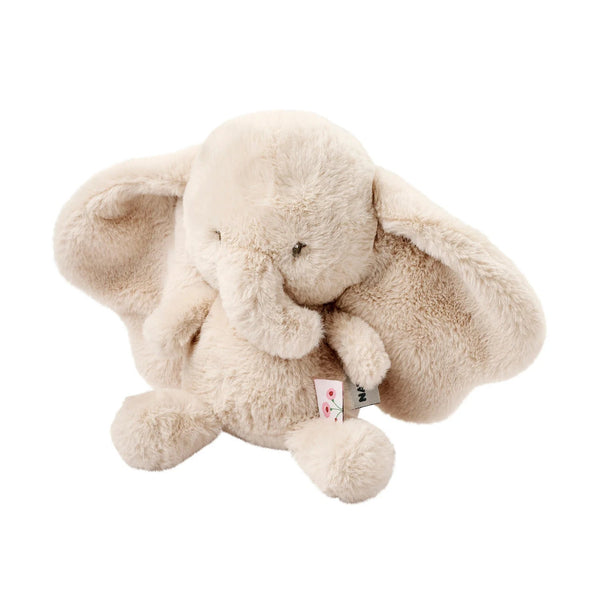 FANFAN Peluche éléphant longs poils sable NATTOU