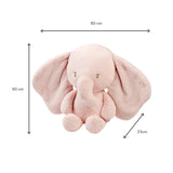 Peluche éléphant Fanfan Rose – Maxi peluche 60 cm ultra douce NATTOU