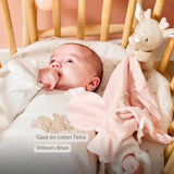 FANFAN Doudou câlin biche 27x27cm NATTOU