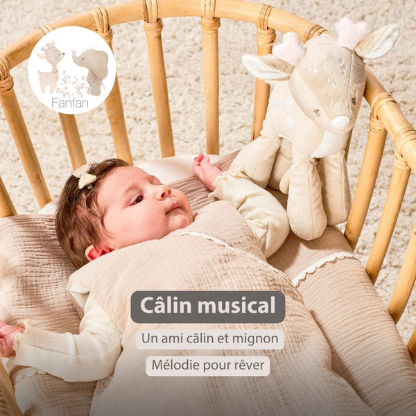 FANFAN Peluche musicale biche NATTOU