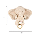 FANFAN Peluche musicale éléphant longs poils sable NATTOU