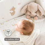 FANFAN Peluche musicale éléphant longs poils sable NATTOU