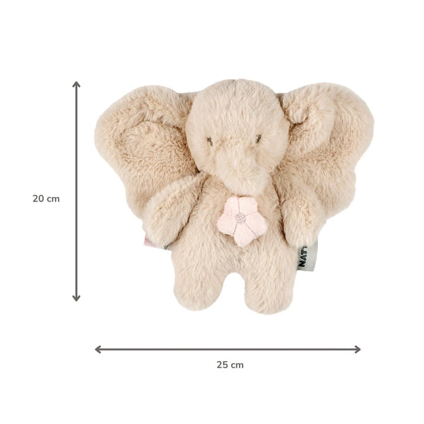 FANFAN Mini peluche musicale éléphant longs poils sable NATTOU