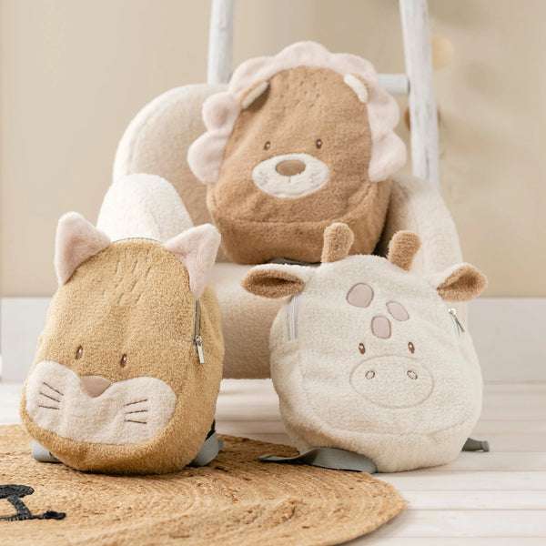 Sac à dos Girafe TEDDY - TEDDY - 33 cm - Teddy écru