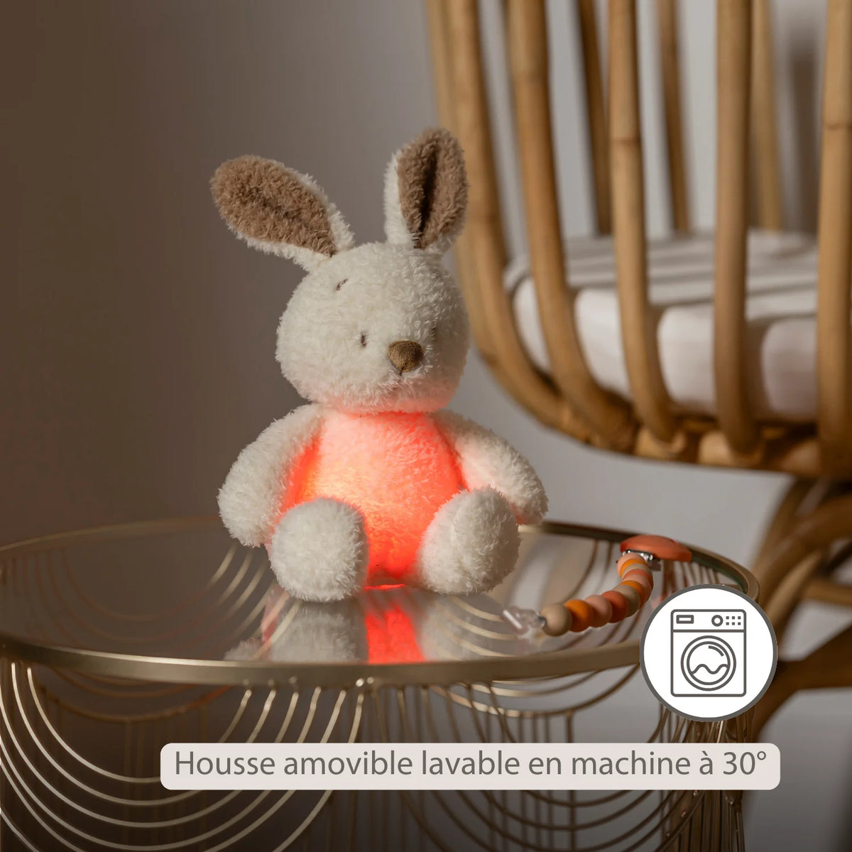 veilleuse peluche lapin Teddy beige 🐰