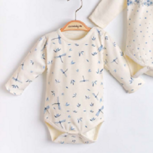 Bodies bébé fleuri bleu (6-9 mois) Ciccimbaby