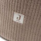 Panier de rangement Cloudy Rib Milky Coffee en tissu côtelé. Grand format pour organiser les essentiels de bébé avec style et douceur.