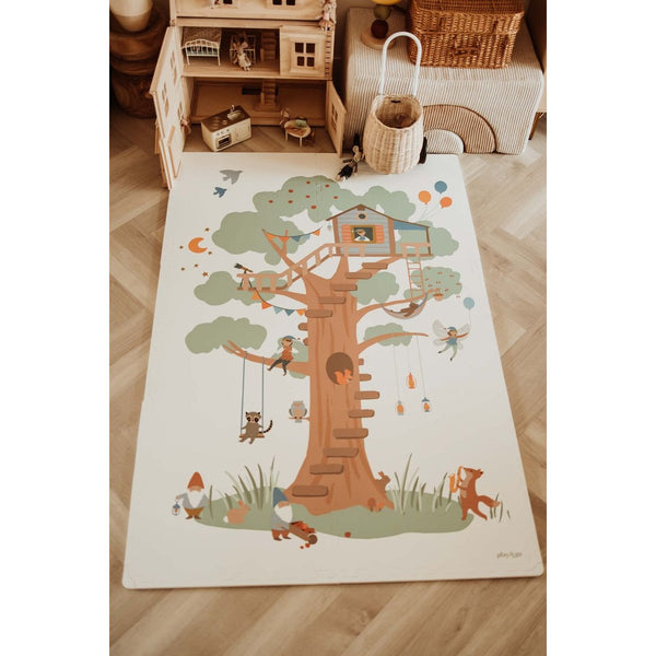 Tapis de jeu réversible 2 en 1 EEVAA Treehouse (120 x 180 cm)