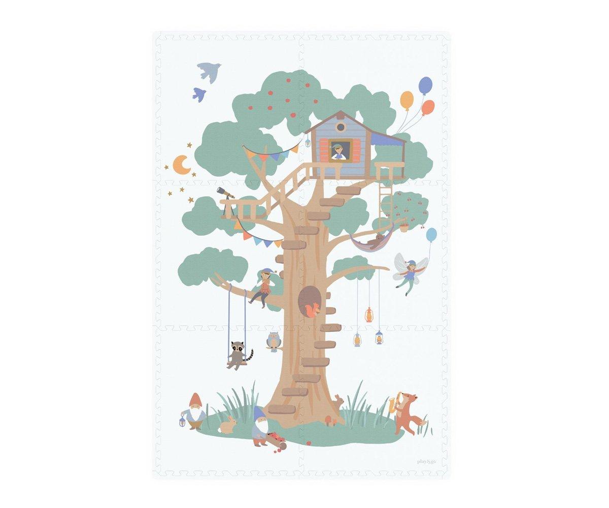 Tapis de jeu réversible 2 en 1 EEVAA Treehouse (120 x 180 cm)