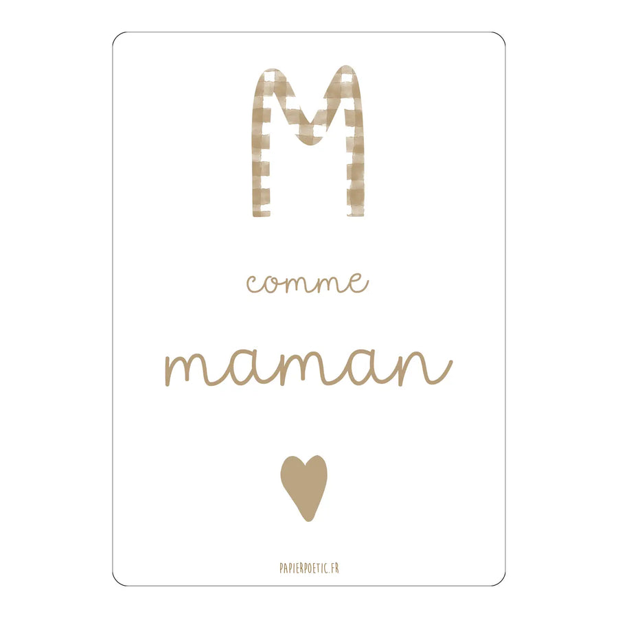 Carte "M comme Maman"