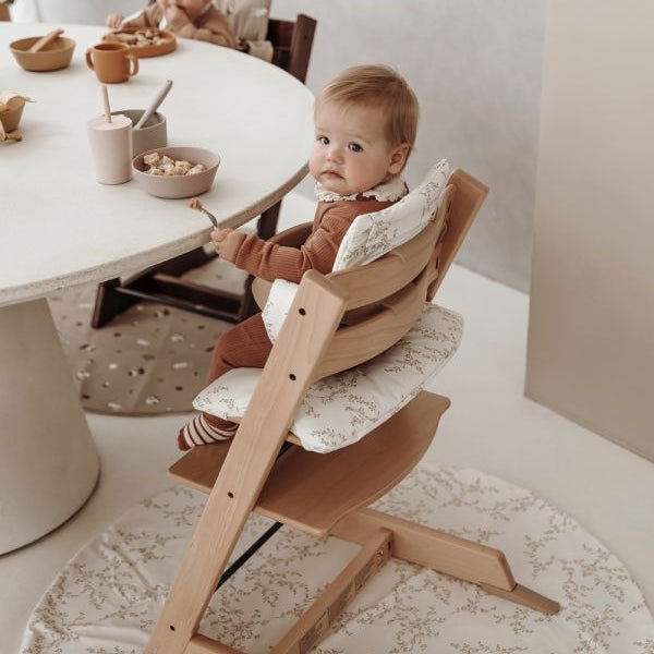 Coussin chaise haute branches - sable doux - Petit coeur salé