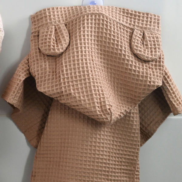 Poncho de bain taupe
