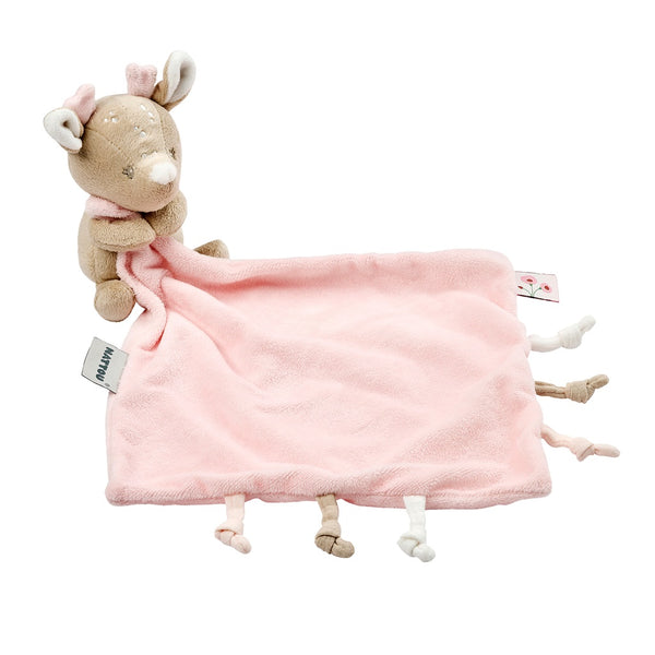 FANFAN Doudou câlin biche 27x27cm