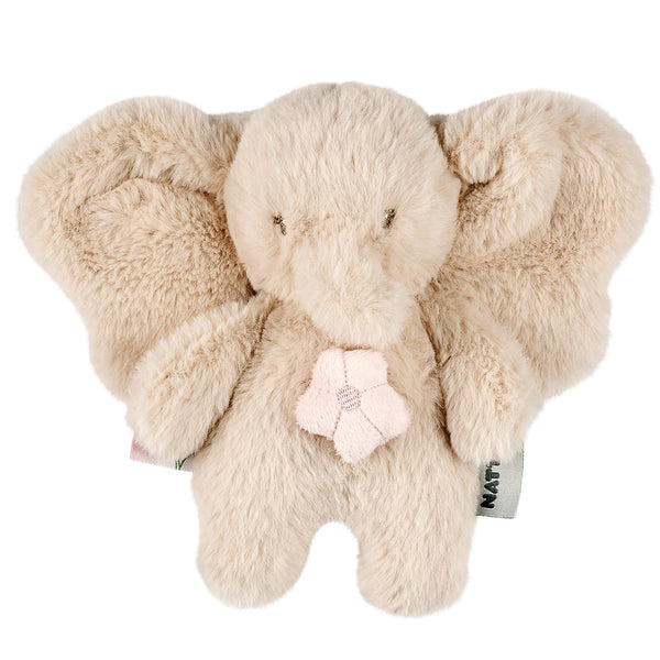 FANFAN Mini peluche musicale éléphant longs poils sable
