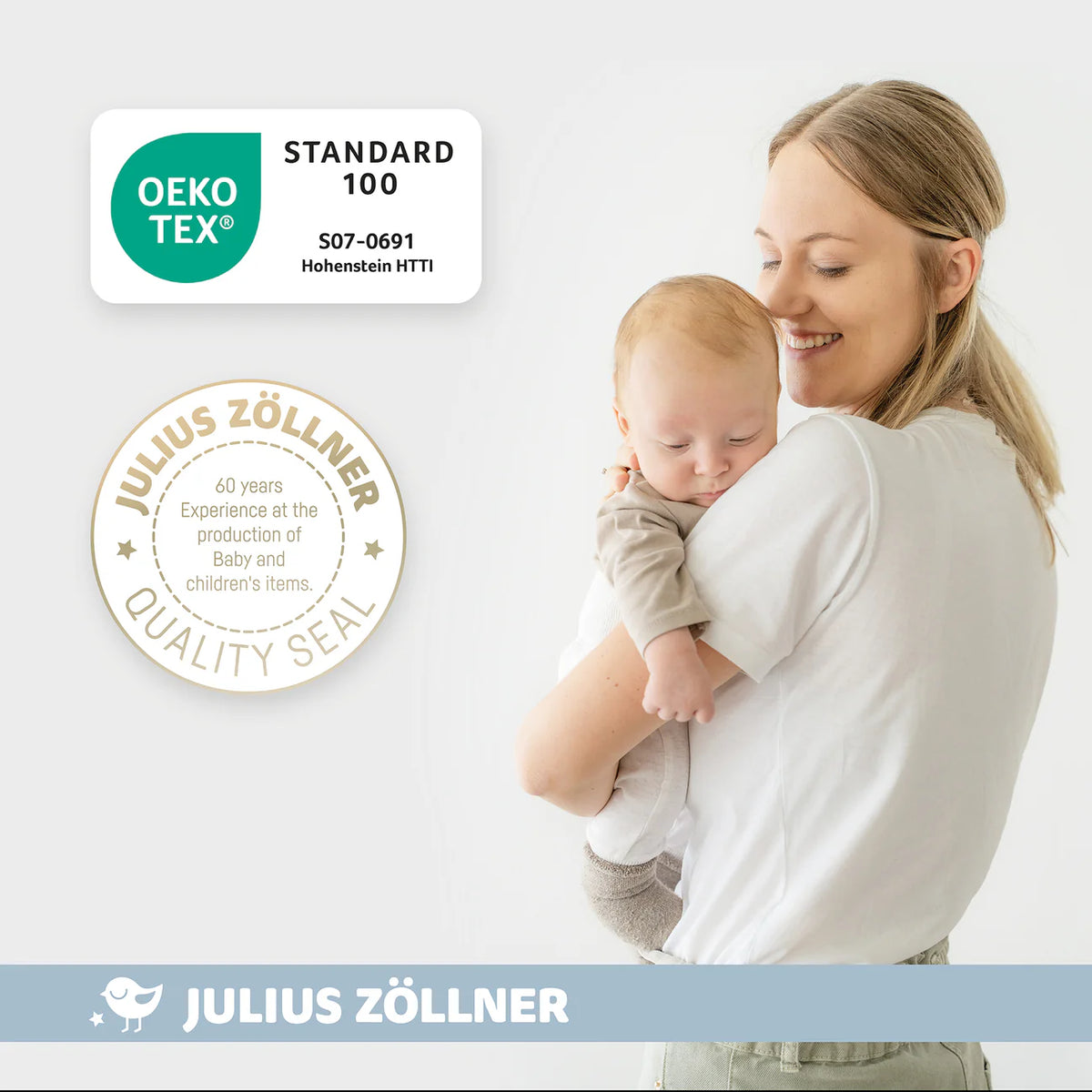 Tour de lit crocodile de Julius Zöllner, 180 cm de douceur certifiée OEKO-TEX®. Idéal pour protéger bébé et décorer la chambre avec tendresse.