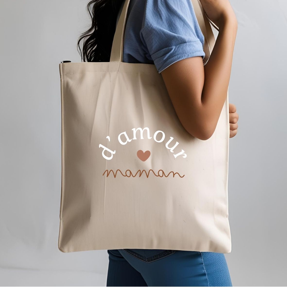 Tote bag Maman d'amour en coton biologique