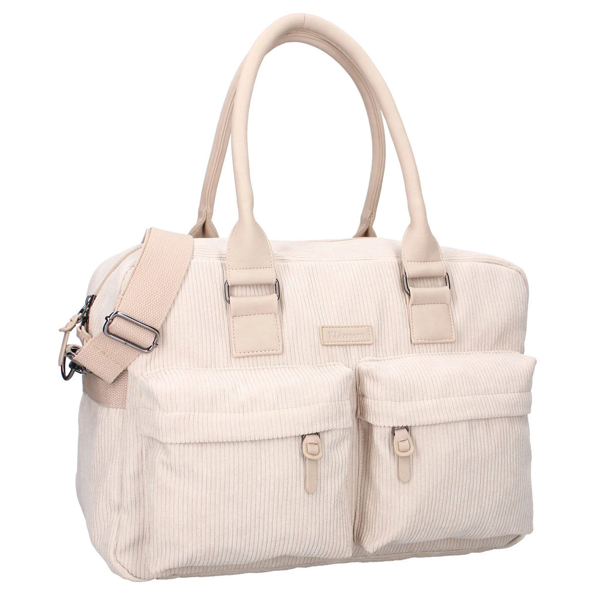 Sac à langer et matelas à langer velours côtelé sable