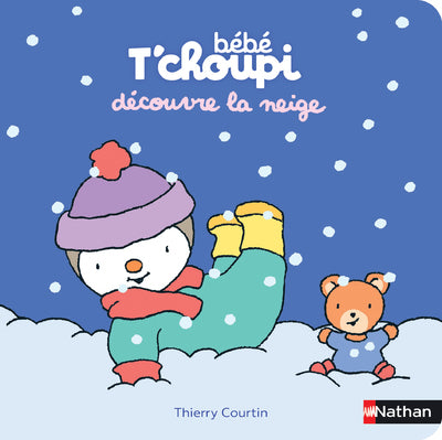 Bébé T’choupi explore la neige pour la première fois 🌨️ Un livre cartonné sensoriel pour éveiller les sens des tout-petits dès 6 mois.