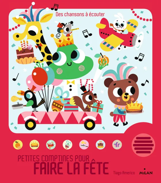 Livre sonore Petites Comptines pour Faire la Fête – Livre audio dès 1 an - Livre