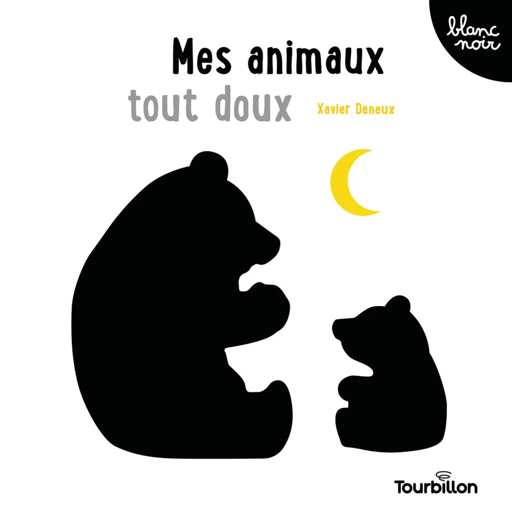 Mes Animaux Tout Doux – Livre à toucher Noir et Blanc bébé - Livre