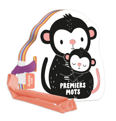 MON PREMIER LIVRE POUSSETTE EN NOIR ET BLANC - PREMIERS MOTS – Livre AUZOU