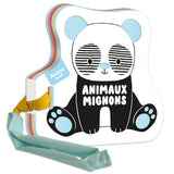 MON PREMIER LIVRE POUSSETTE EN NOIR ET BLANC - ANIMAUX MIGNONS – Livre AUZOU