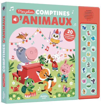 Mes jolies comptines d’animaux – 20 puces sonores – Livre AUZOU