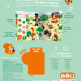 12 planches interactives et 100 sons à découvrir 🌾 Un cherche-et-trouve sonore pour éveiller l’attention, l’observation et l’audition des enfants dès 1 an !