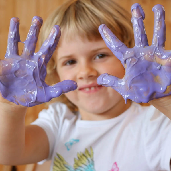 Coffret 4 pots peinture aux doigts naturelle & vegan “Aki”