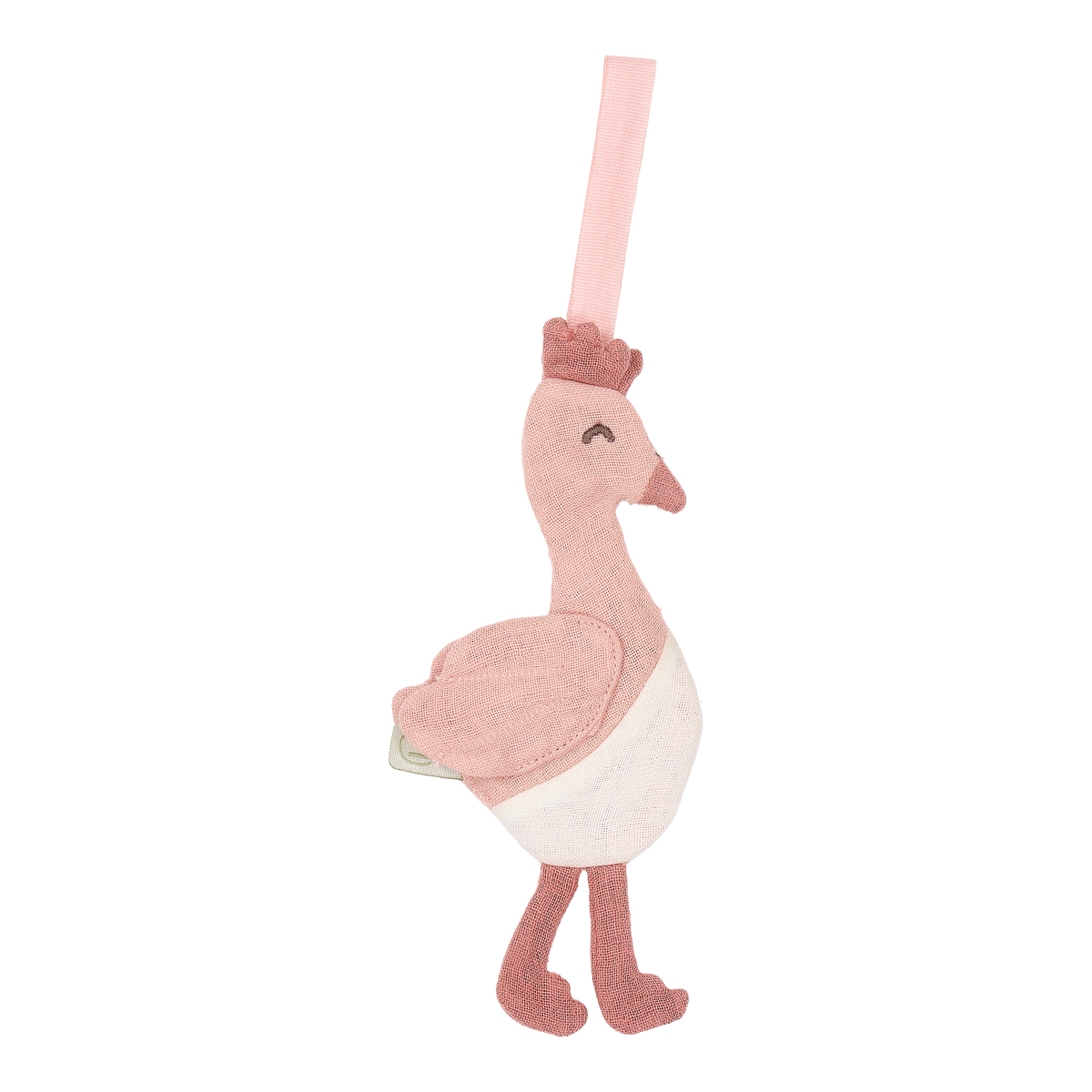 Doudou attache-tétine flamant rose en coton bio : l’allié idéal pour le confort et le quotidien de bébé.