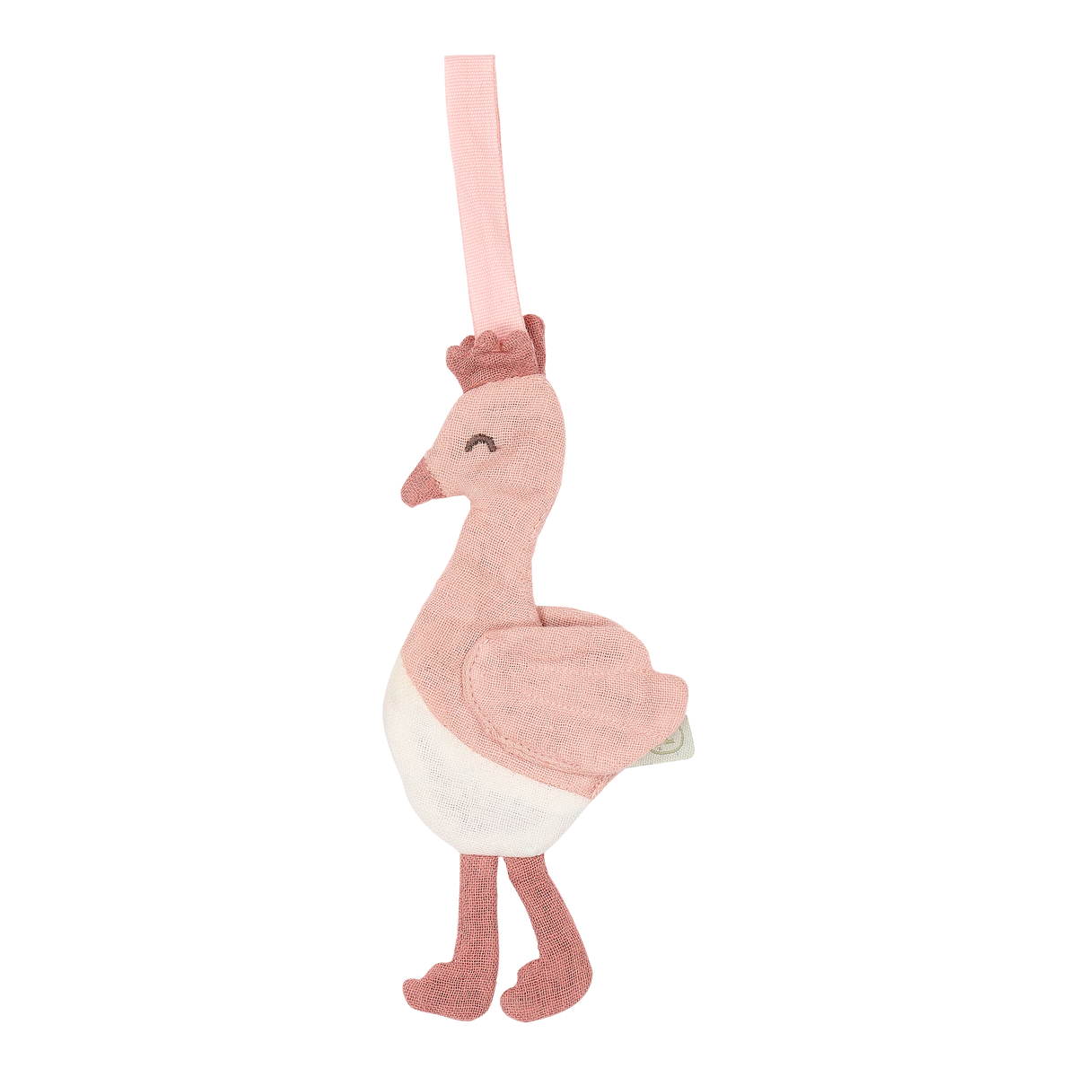 Doudou attache-tétine flamant rose en coton bio : l’allié idéal pour le confort et le quotidien de bébé.