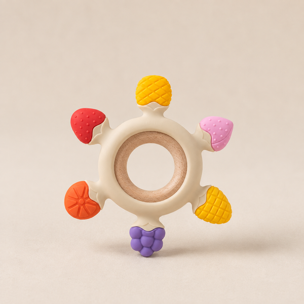 Anneau de dentition multifruits en silicone - gmlb GMLB